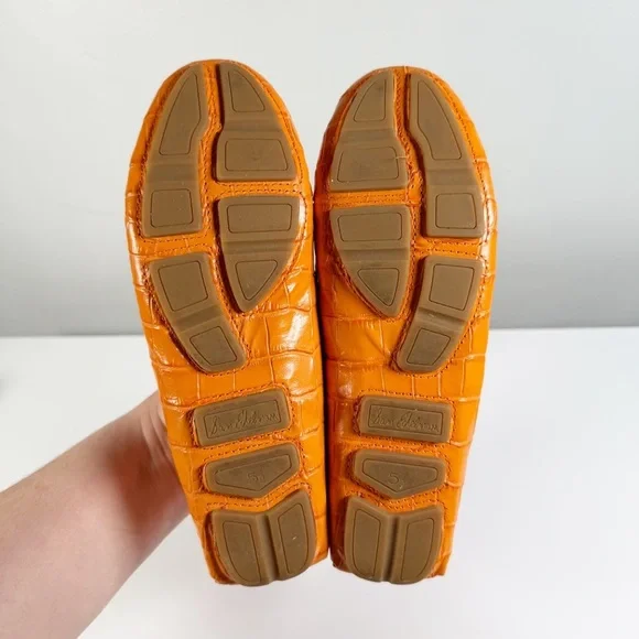 Sam Edelman Filly Leather Croc Loafers 5.5 - Picture 2 of 6